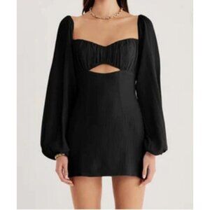NWT Rumer The Label Mini Dress Small Black Party LBD Sweetheart Neckline Boho